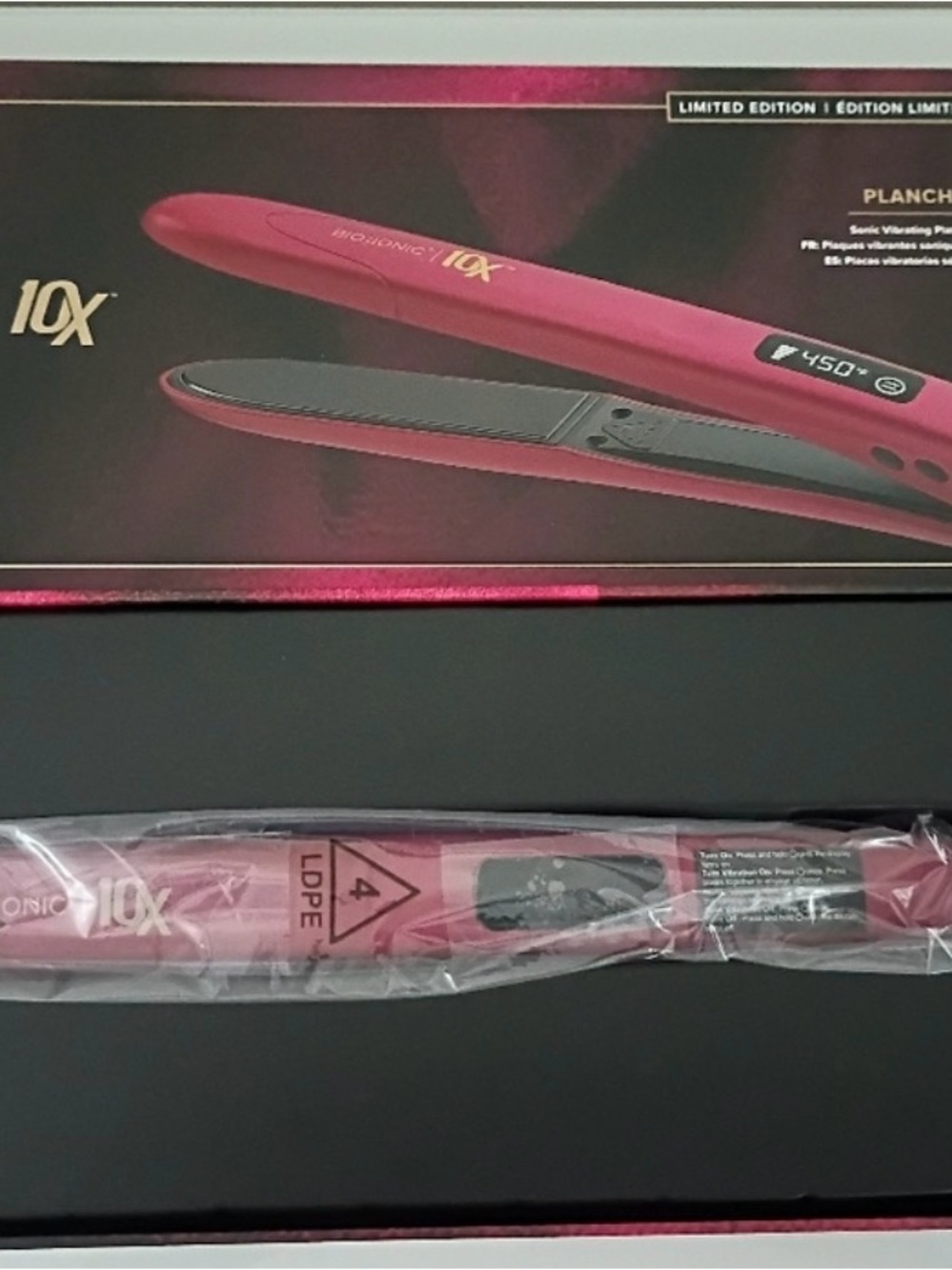 Bioionic velvet rouge 10x Hair Straightener